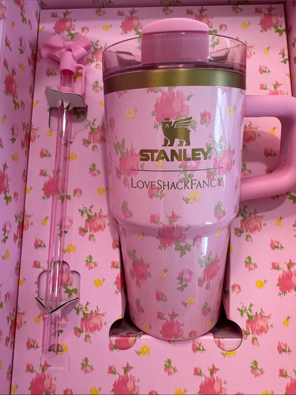 🔥NEW STANLEY x LOVESHACKFANCY Quencher H2.0 Tumbler 20 oz IBIZA SUNSET
